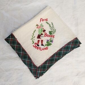 Vintage Scottish Pocket Square Kerchief